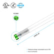 Load image into Gallery viewer, Hybrid T8 4ft LED Tube/Bulb - Glass 18W 2400 Lumens 6500K Frosted, Single End/Double End Power - Ballast Compatible or Bypass (Check Compatibility List) - LEDMyPlace