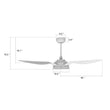 Load image into Gallery viewer, Icebreaker 52 in.(3 - Blade) Best Smart Ceiling Fan w/ Dimmable LED Light and Remote, Indoor/Outdoor, White Finish Works w/ Alexa/Google Home/Siri - LEDMyPlace