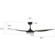 Load image into Gallery viewer, Icebreaker 56 In. 3 - Blade Black Best Smart Ceiling Fan, Dimmable Led Light with Remote Control, Works W/ Alexa/Google Home/Siri (3 - Blade) - LEDMyPlace