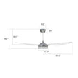 Load image into Gallery viewer, Icebreaker 56 in. (3 - Blade) Indoor/Outdoor Best Smart Ceiling Fan w/ Dimmable LED Light(Set of 2), Silver Finish Works w/ Alexa/Google Home/Siri - LEDMyPlace
