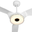 Load image into Gallery viewer, Icebreaker 56 in. (3 - Blade) Modern White Best Ceiling Fan w/ Remote &amp; Dimmable LED Light, Works w/ Alexa/Google Home/Siri - LEDMyPlace