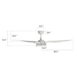 Load image into Gallery viewer, Icebreaker 56 in. (3 - Blade) Modern White Best Ceiling Fan w/ Remote &amp; Dimmable LED Light, Works w/ Alexa/Google Home/Siri - LEDMyPlace