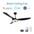 Load image into Gallery viewer, Icebreaker 56 in. Best Ceiling Fan with Lights and Remote Control(Set of 2), Black Finish, Works w/ Alexa/Google Home/Siri (3 - Blade) - LEDMyPlace
