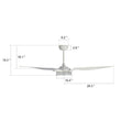 Load image into Gallery viewer, Icebreaker 56 in. Best Ceiling Fan with Lights for Bedroom,Living Room,Dining Room, Dimmable LED Light(Set of 2), Works with Alexa/Google Home/Siri - LEDMyPlace