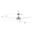 Load image into Gallery viewer, Icebreaker 56 in. LED Best Smart Ceiling Fan with Remote (3 - Blade) Silver Finish (Voice Control) w/ Alexa/Google Home/Siri - LEDMyPlace