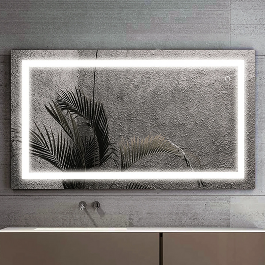 24 x 32 Shelf LED Bathroom Mirror, Frame, Touch Control, Defogger, CCT Remembrance, Wall Mounted Lighted Bathroom Mirror, Gold Frame