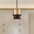 Load image into Gallery viewer, Industrial Pendant Light Brass and Matte Black Hardware with White Alabaster Diffuser, E12 Base - LEDMyPlace