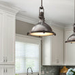 Load image into Gallery viewer, Industrial Pendant Light Fixture, Bronze Finish, Dome Shape, Includes Extension Rods 1x6"+3x12", E26 Base - LEDMyPlace