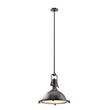 Load image into Gallery viewer, Industrial Pendant Light Fixture, Bronze Finish, Dome Shape, Includes Extension Rods 1x6"+3x12", E26 Base - LEDMyPlace