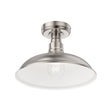 Load image into Gallery viewer, Industrial Style Brushed Nickel Semi Flush Mount Ceiling Fixture, E26 Base, UL Listed, 3 Years Warranty - LEDMyPlace