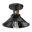 Load image into Gallery viewer, Industrial Style Semi - Flush Mount Lights, E26 Base, Matte Black with Antique Brass Finish, UL Listed, 3 Years Warranty - LEDMyPlace