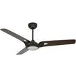 Load image into Gallery viewer, Innovator 52" 3 Blade Best Smart LED Ceiling Fan with Remote Control, Black/Dark Wood Pattern Finish, Works w/ Alexa/Google Home/Siri - LEDMyPlace