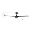 Load image into Gallery viewer, Innovator 52" 3 Blade Best Smart LED Ceiling Fan with Remote Control, Black/Dark Wood Pattern Finish, Works w/ Alexa/Google Home/Siri - LEDMyPlace