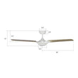 Load image into Gallery viewer, Innovator 52" Modern Wood Pattern Best Smart Ceiling Fan in White w/ LED Light &amp; Remote (3 - Blade) Works w/ Alexa/Google Home/Siri - LEDMyPlace