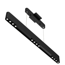 Load image into Gallery viewer, Integrated LED Linear Chandelier Light Fixture In Matte Black Body Finish, 9W, 3000K(warm white), 450LM, Dimmable - LEDMyPlace