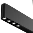 Load image into Gallery viewer, Integrated LED Linear Chandelier Light Fixture In Matte Black Body Finish, 9W, 3000K(warm white), 450LM, Dimmable - LEDMyPlace