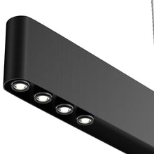 Load image into Gallery viewer, Integrated LED Linear Chandelier Light Fixture In Matte Black Body Finish, 9W, 3000K(warm white), 450LM, Dimmable - LEDMyPlace
