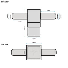 Load image into Gallery viewer, Internal tenon adaptor for 5 inch square poles. 2 ARM at 180 degrees - LEDMyPlace