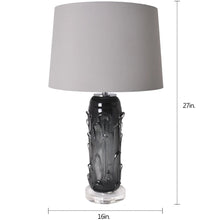 Load image into Gallery viewer, Jacinto Sculpted Translucent Glass Accent Best Table Lamp 27" - LEDMyPlace