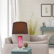 Load image into Gallery viewer, Jacinto Sculpted Translucent Glass Accent Best Table Lamp 27" - Rouge Pink/Chocolate Brown - LEDMyPlace