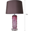 Load image into Gallery viewer, Jacinto Sculpted Translucent Glass Accent Best Table Lamp 27" - Rouge Pink/Chocolate Brown - LEDMyPlace