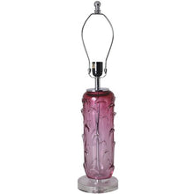 Load image into Gallery viewer, Jacinto Sculpted Translucent Glass Accent Best Table Lamp 27" - Rouge Pink/Chocolate Brown - LEDMyPlace