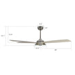 Load image into Gallery viewer, JOURNEY 52 inch 5 - Blade Smart Ceiling Fan with Remote LED Light - LEDMyPlace