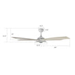 Load image into Gallery viewer, JOURNEY 56 inch 5 - Blade Smart Ceiling Fan with LED Light &amp; Remote - LEDMyPlace