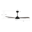 Load image into Gallery viewer, JOURNEY 56 inch 5 - Blade Smart Ceiling Fan with Remote &amp; LED Light - LEDMyPlace
