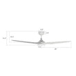 Load image into Gallery viewer, KAJ 52 inch 3 - Blade Smart Ceiling Fan with LED Light &amp; Remote - LEDMyPlace