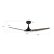 Load image into Gallery viewer, KAJ 52 inch 3 - Blade Smart Ceiling Fan with LED Light &amp; Remote - LEDMyPlace