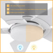 Load image into Gallery viewer, KAJ 52 inch 5 - Blade Flush Mount Smart Ceiling Fan with LED Light &amp; Remote - LEDMyPlace