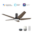 Load image into Gallery viewer, KAJ 52 inch 5 - Blade Flush Mount Smart Ceiling Fan with LED Light &amp; Remote - LEDMyPlace