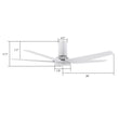 Load image into Gallery viewer, KAJ 52 inch 5 - Blade Flush Mount Smart Ceiling Fan with LED Light &amp; Remote - LEDMyPlace