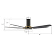 Load image into Gallery viewer, KAJ 52 inch 5 - Blade Flush Mount Smart Ceiling Fan with LED Light &amp; Remote - LEDMyPlace