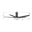 Load image into Gallery viewer, KAJ 52 inch 5 - Blade Flush Mount Smart Ceiling Fan with LED Light &amp; Remote - LEDMyPlace