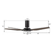 Load image into Gallery viewer, KAJ 52 inch 5 - Blade Flush Mount Smart Ceiling Fan with LED Light &amp; Remote - LEDMyPlace