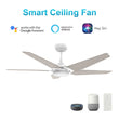 Load image into Gallery viewer, KAJ 52 inch 5 - Blade Smart Ceiling Fan with LED Light &amp; Remote - LEDMyPlace