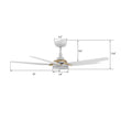 Load image into Gallery viewer, KAJ 52 inch 5 - Blade Smart Ceiling Fan with LED Light &amp; Remote - LEDMyPlace