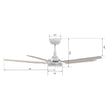 Load image into Gallery viewer, KAJ 52 inch 5 - Blade Smart Ceiling Fan with LED Light &amp; Remote - LEDMyPlace