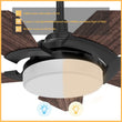 Load image into Gallery viewer, KAJ 52 inch 5 - Blade Smart Ceiling Fan with LED Light &amp; Remote - LEDMyPlace