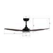 Load image into Gallery viewer, KAJ 52 inch 5 - Blade Smart Ceiling Fan with LED Light &amp; Remote - LEDMyPlace