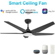 Load image into Gallery viewer, KAJ 52 inch 5 - Blade Smart Ceiling Fan with LED Light &amp; Remote - LEDMyPlace