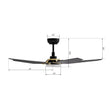 Load image into Gallery viewer, KAJ 52 inch 5 - Blade Smart Ceiling Fan with LED Light &amp; Remote - LEDMyPlace