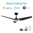 Load image into Gallery viewer, KAJ 56 inch 3 - Blade Smart Ceiling Fan with LED Light &amp; Remote - LEDMyPlace