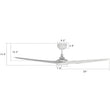 Load image into Gallery viewer, KAJ 56 inch 3 - Blade Smart Ceiling Fan with LED Light &amp; Remote - LEDMyPlace