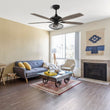 Load image into Gallery viewer, Karson 52 Inch 5 - Blade Best Ceiling Fan With Light &amp; Remote - Black/Wood (Reversible Blades) - LEDMyPlace