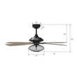 Load image into Gallery viewer, Karson 52 Inch 5 - Blade Best Ceiling Fan With Light &amp; Remote - Black/Wood (Reversible Blades) - LEDMyPlace