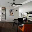 Load image into Gallery viewer, KENDRICK 52 inch 3 - Blade Best Ceiling Fan with LED Light Kit &amp; Remote Control - Black/Black - LEDMyPlace