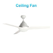 Load image into Gallery viewer, KENDRICK 52 inch 3 - Blade Best Ceiling Fan with LED Light Kit &amp; Remote Control - White/White - LEDMyPlace